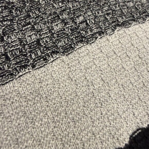 Philipp Plein Knit Sweater Textured Black/Grey Cotton Stretch Large - Picture 5 of 8